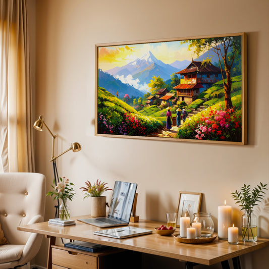 Darjeeling Reverie – Nature’s Poetry in the Himalayas Canvas Wall Art