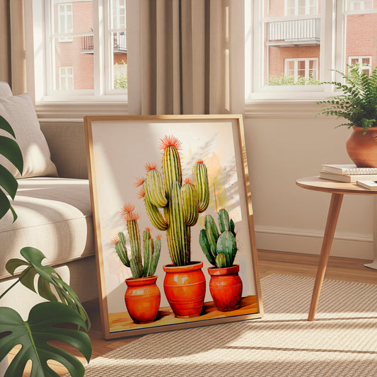 Desert Bloom – Boho Botanical Canvas Wall Art