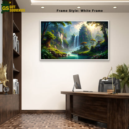 Eternal Cascades – Sanctuary of Nature Canvas Wall Art