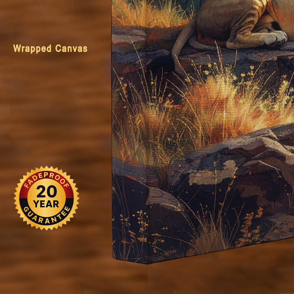 Guardian of Gir – Pride of the Wild Canvas Wall Art