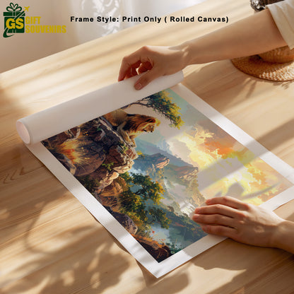 Guardian of Gir – Pride of the Wild Canvas Wall Art