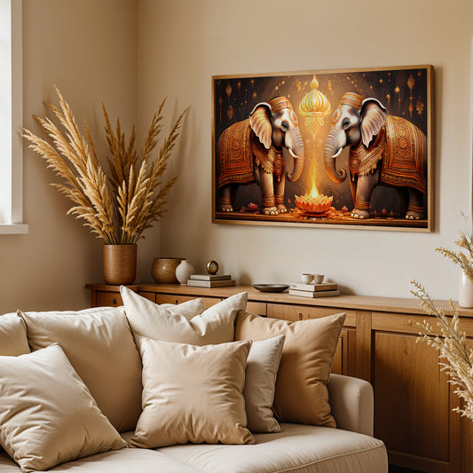 Sacred Guardians – Blessings of Prosperity Canvas Wall Art