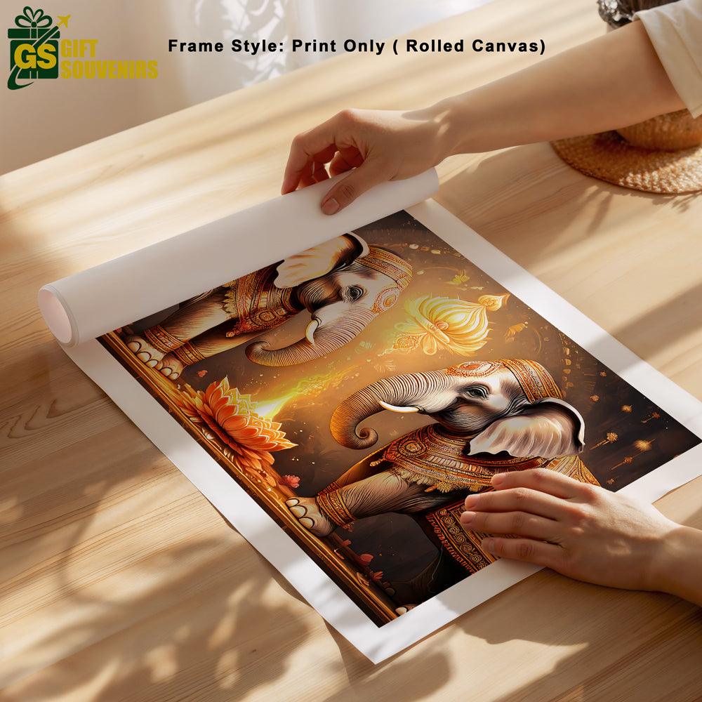 Sacred Guardians – Blessings of Prosperity Canvas Wall Art