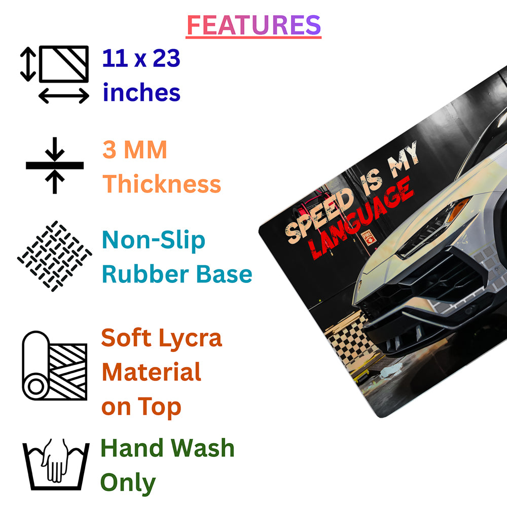 Speed Is My Language – Urus Inspired Desk Pad | Desk Mat
