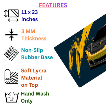 Midnight Strike – Hypercar Desk Pad | Desk Mat