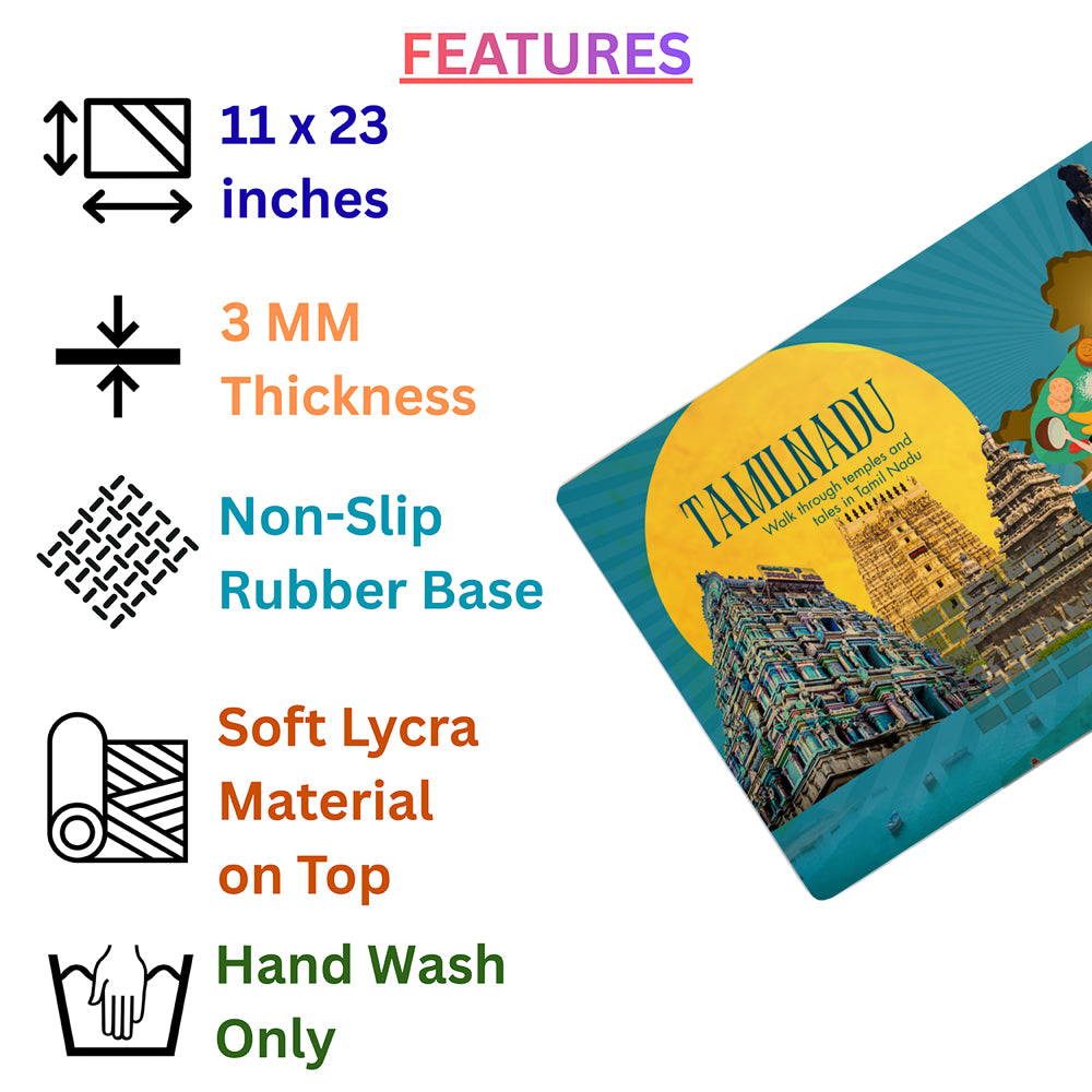 Tamil Nadu Trails – Temple & Culture Desk Pad | Desk Mat