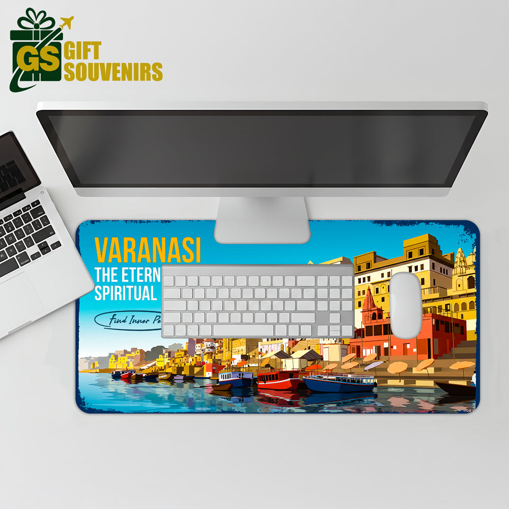 Varanasi Ghats – Eternal Spiritual Desk Pad | Desk Mat