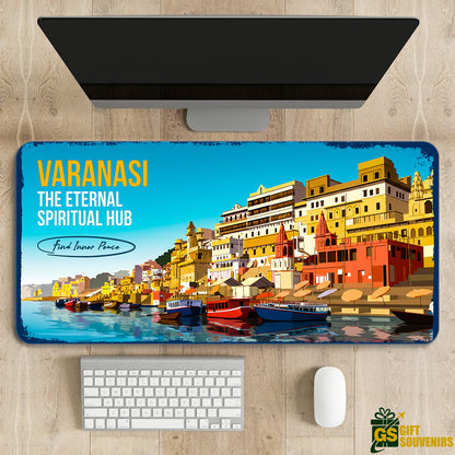 Varanasi Ghats – Eternal Spiritual Desk Pad | Desk Mat