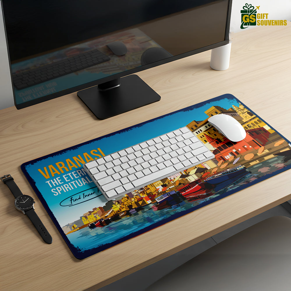 Varanasi Ghats – Eternal Spiritual Desk Pad | Desk Mat
