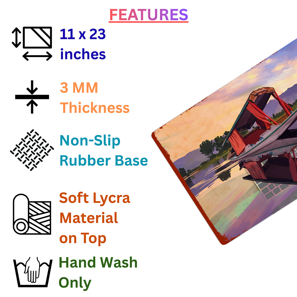 Dal Lake Serenity – Beauty of Kashmir Desk Pad | Desk Mat