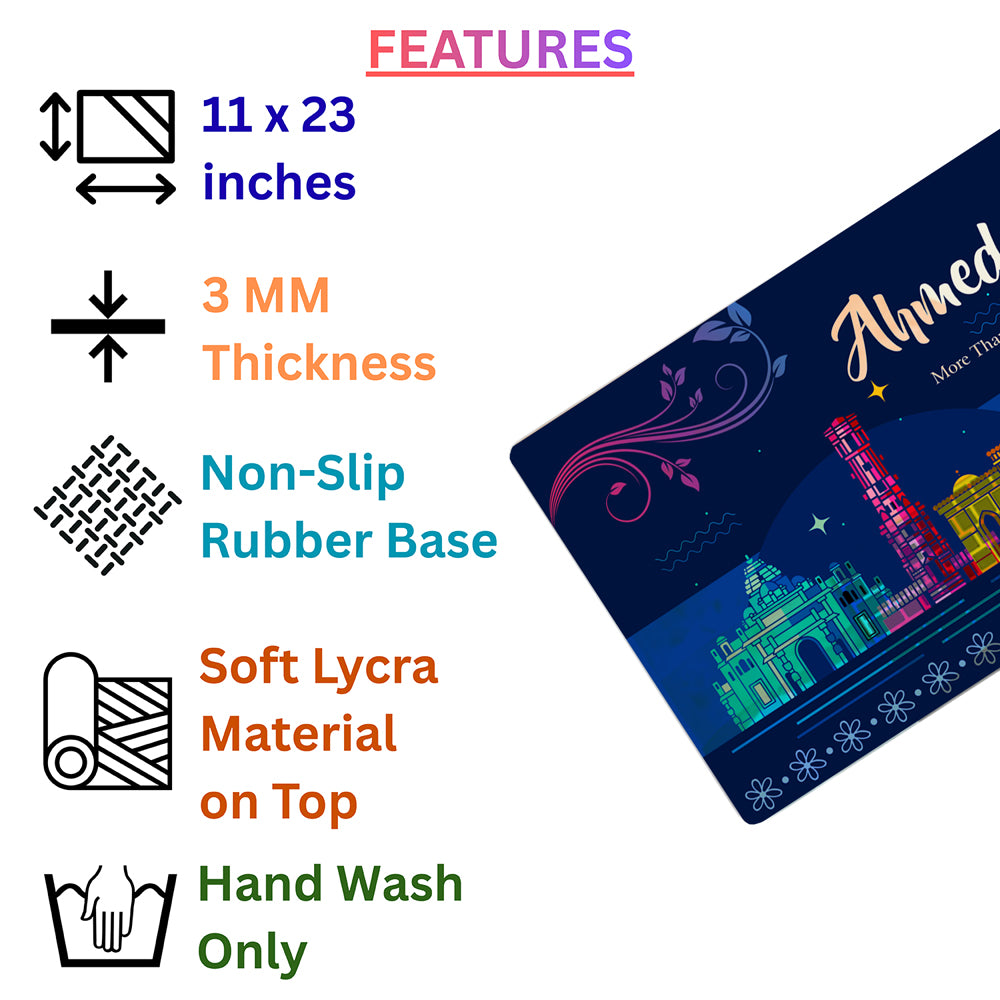 Ahmedabad Nights – City Skyline Desk Pad | Desk Mat