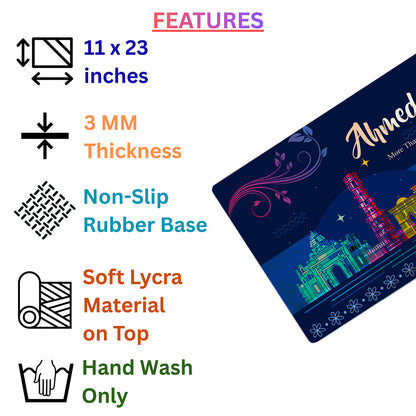 Ahmedabad Nights – City Skyline Desk Pad | Desk Mat