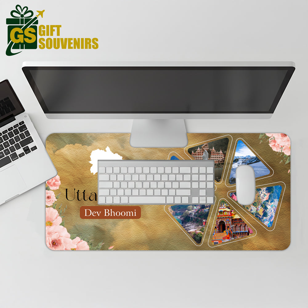 Dev Bhoomi Uttarakhand – Himalayan Heritage Desk Pad | Desk Mat