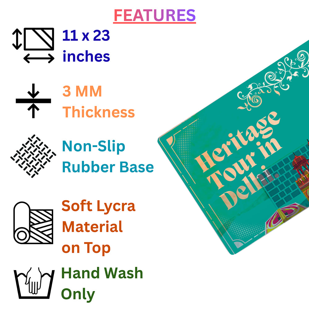 Heritage Tour Delhi – Historic Landmarks Desk Pad | Desk Mat