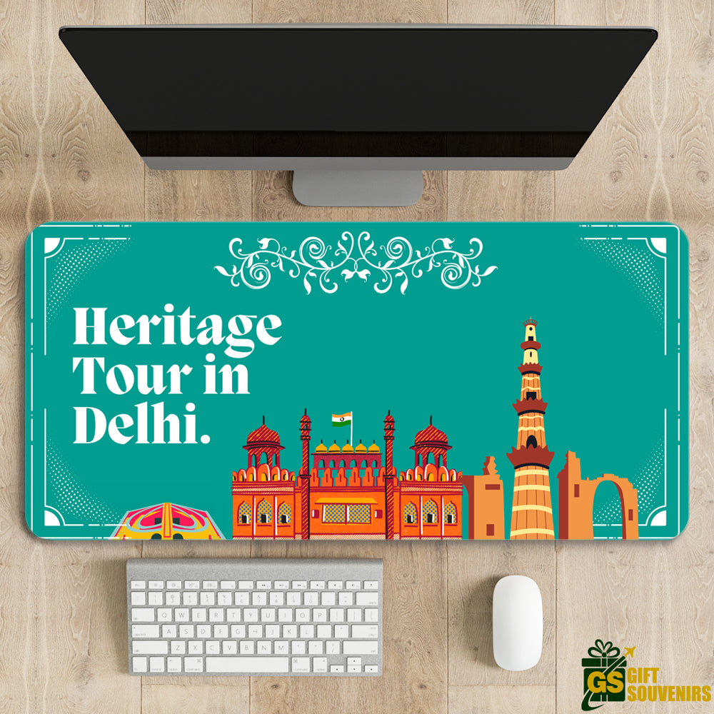 Heritage Tour Delhi – Historic Landmarks Desk Pad | Desk Mat