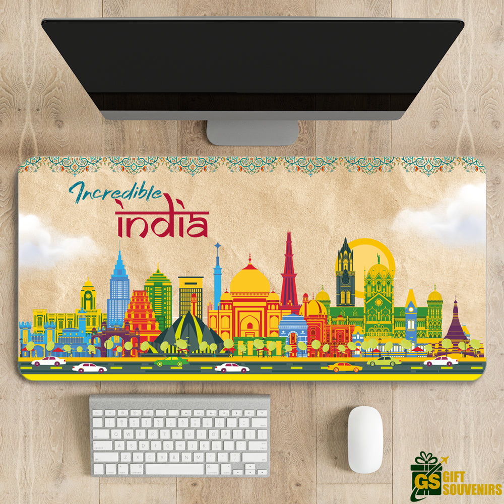 Incredible India – Vibrant Skyline Desk Pad | Desk Mat