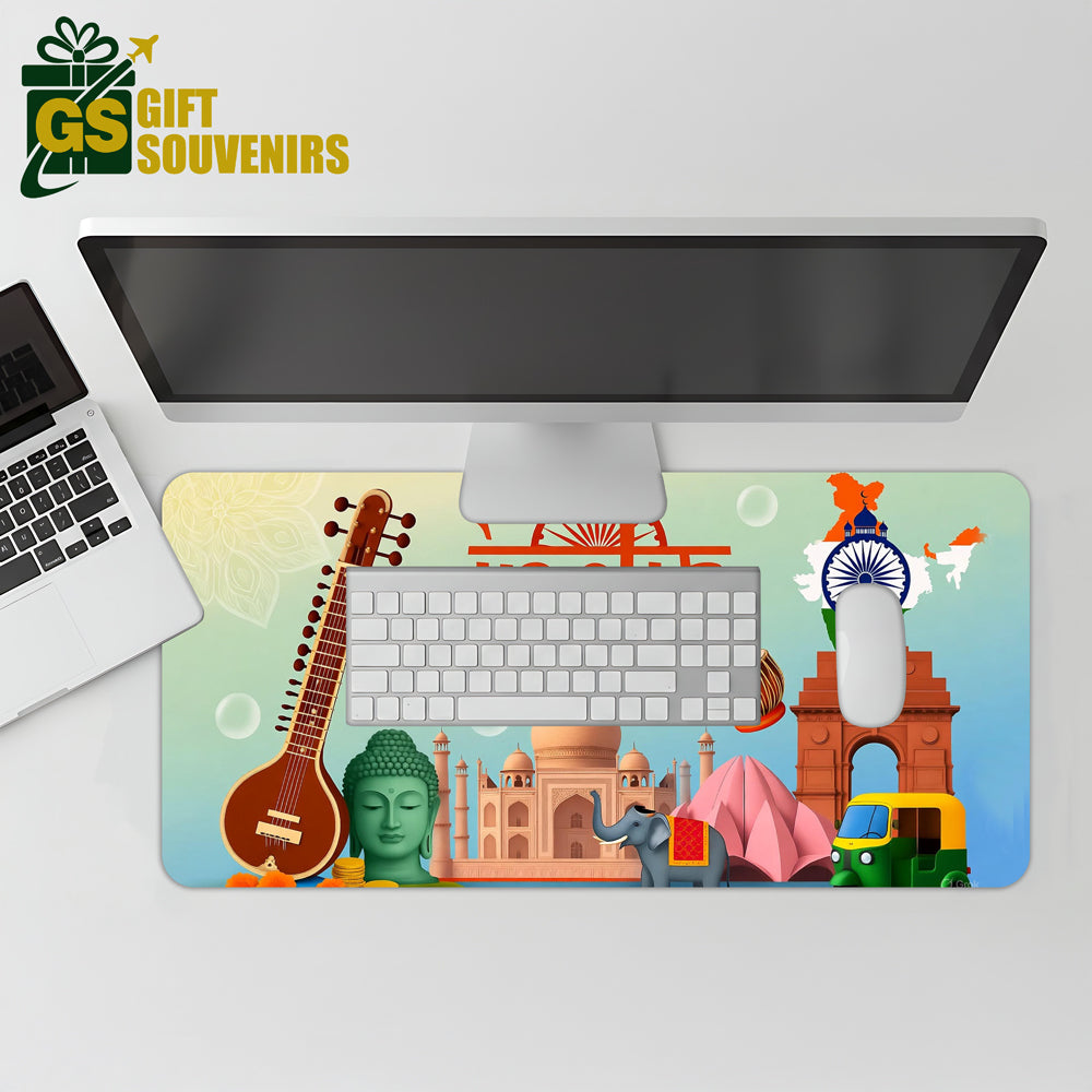 India Wonderful Land – Cultural Icons Desk Pad | Desk Mat