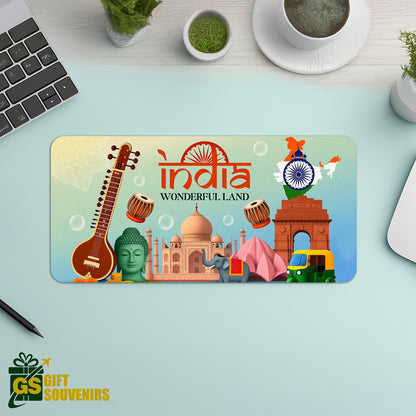 India Wonderful Land – Cultural Icons Desk Pad | Desk Mat