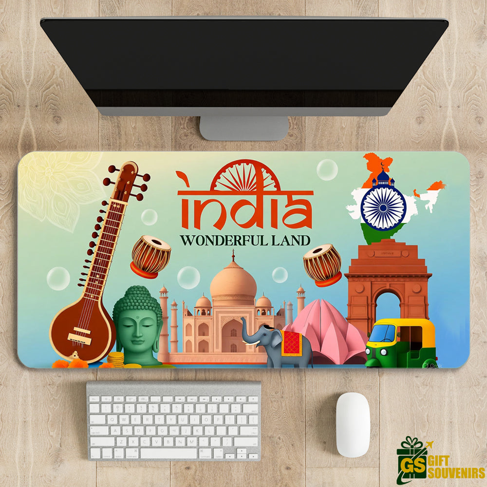 India Wonderful Land – Cultural Icons Desk Pad | Desk Mat