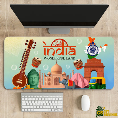 India Wonderful Land – Cultural Icons Desk Pad | Desk Mat