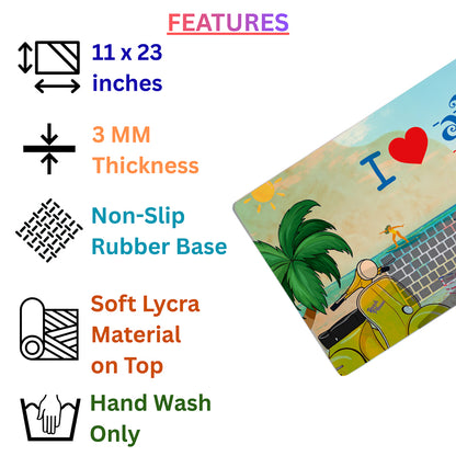 I Love Goa – Tropical Beach Vibes Desk Pad | Desk Mat