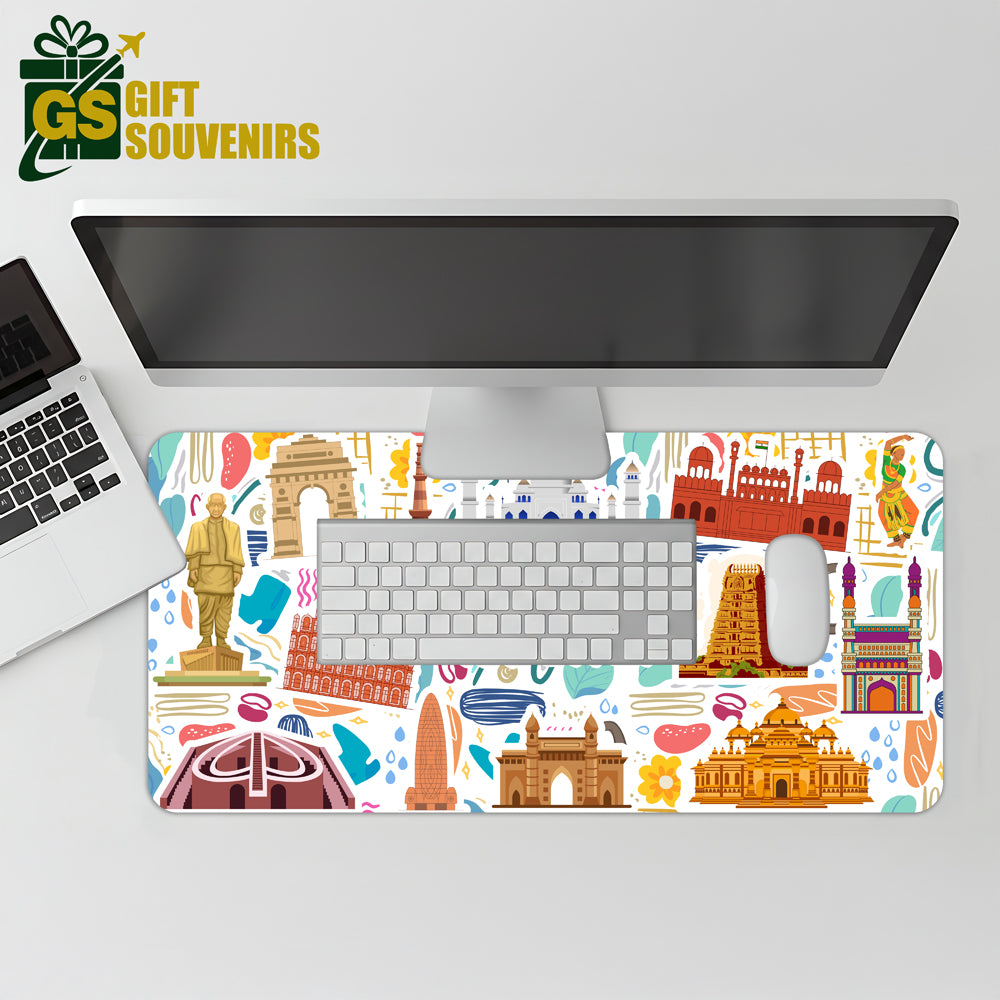 I Love India – Illustrated Heritage Desk Pad | Desk Mat