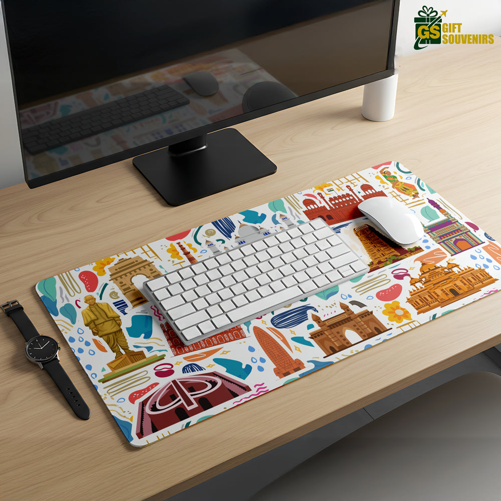 I Love India – Illustrated Heritage Desk Pad | Desk Mat