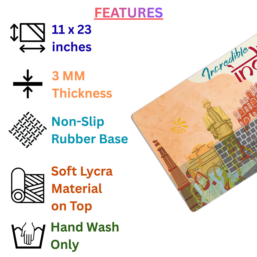 India Skyline – Heritage Silhouette Desk Pad | Desk Mat