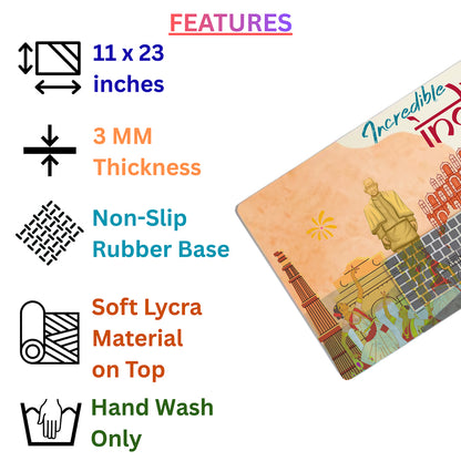 India Skyline – Heritage Silhouette Desk Pad | Desk Mat