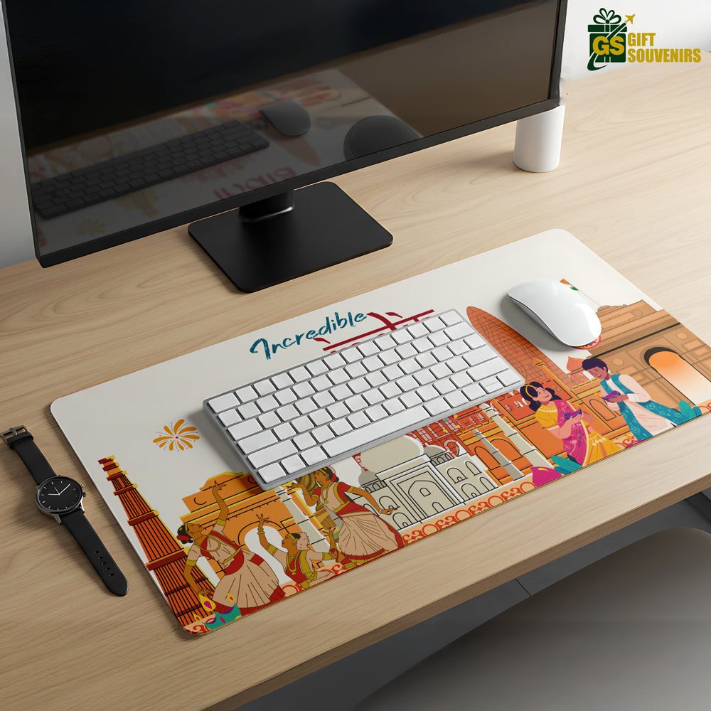 India Skyline – Heritage Silhouette Desk Pad | Desk Mat