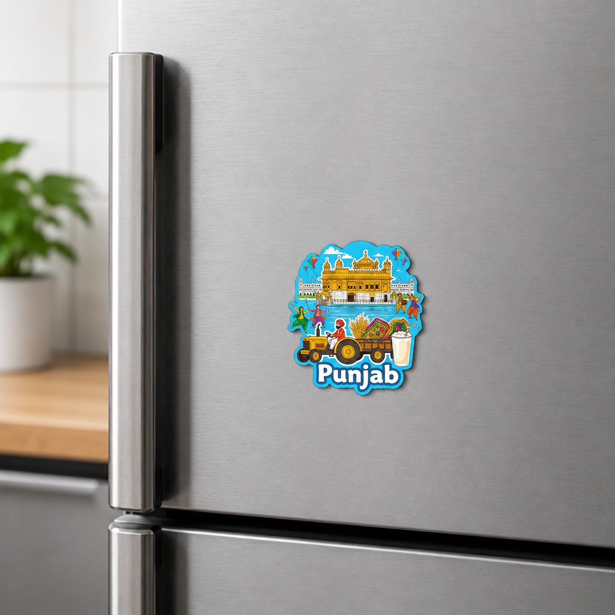 Punjab Souvenir Fridge Magnet – Golden Temple & Punjab Heritage