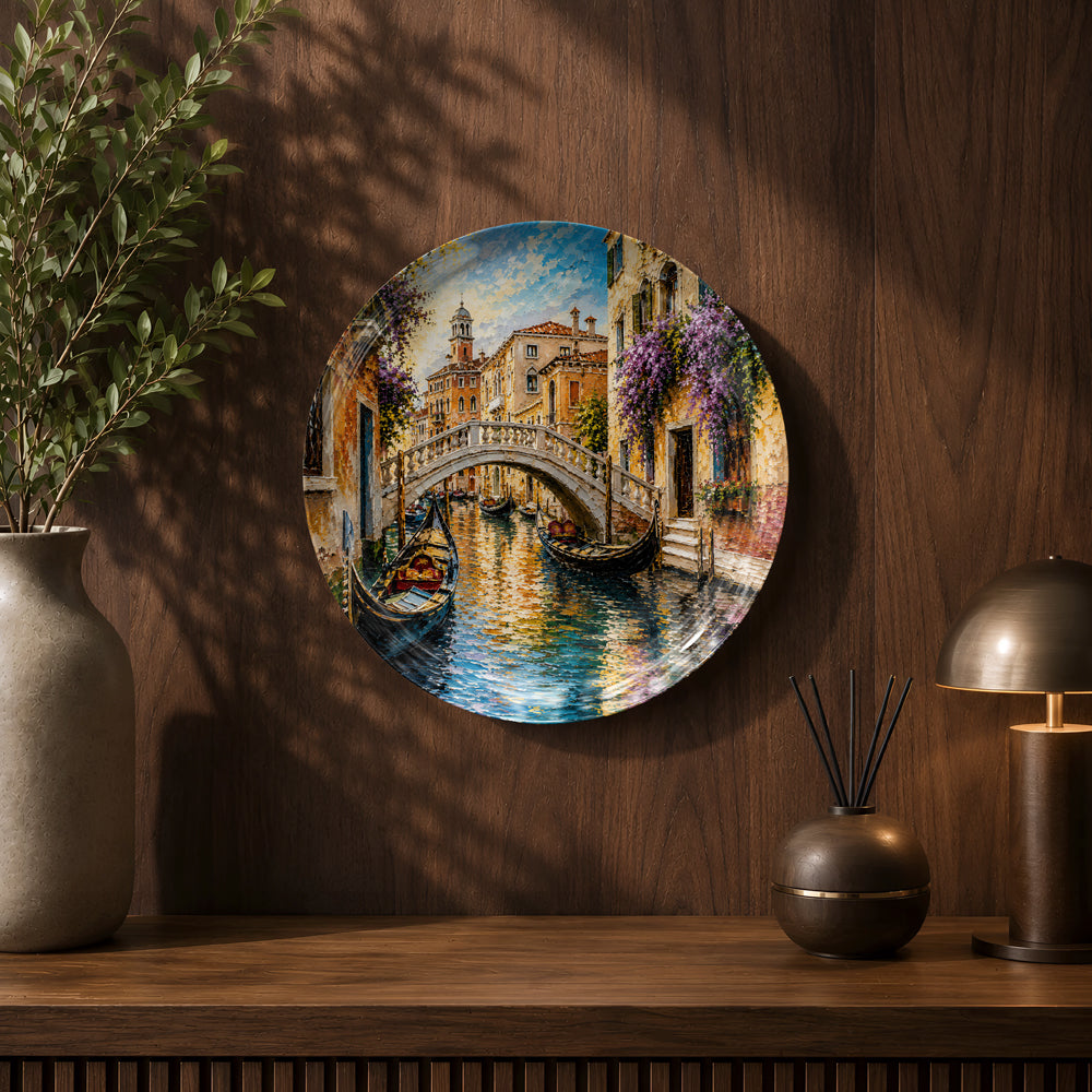Global Classics Canal Serenity ceramic wall plate celebrating the timeless beauty of Venice.