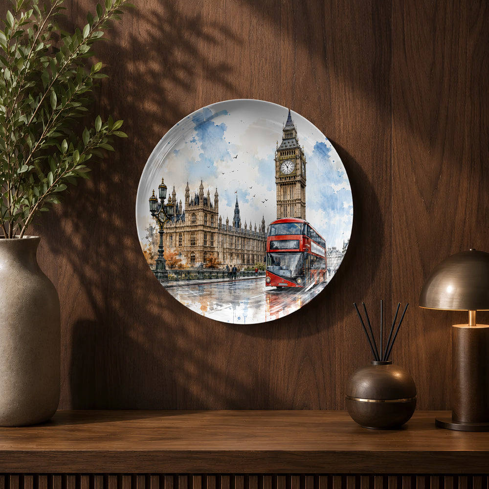 Global Classics London Legacy ceramic wall plate celebrating London's iconic landmarks.