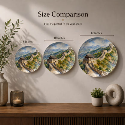 Scenic Chinese landmark artwork printed on a premium ceramic wall plate.