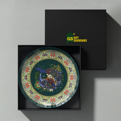 Floral Harmony premium ceramic wall plate showcasing timeless botanical designs and heritage-inspired ornamentation.