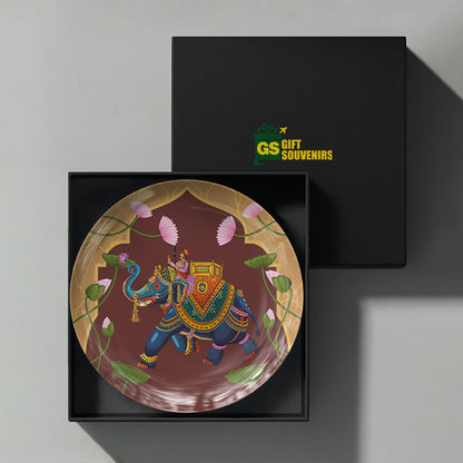 Royal Procession premium ceramic wall plate showcasing India's regal traditions and heritage craftsmanship.