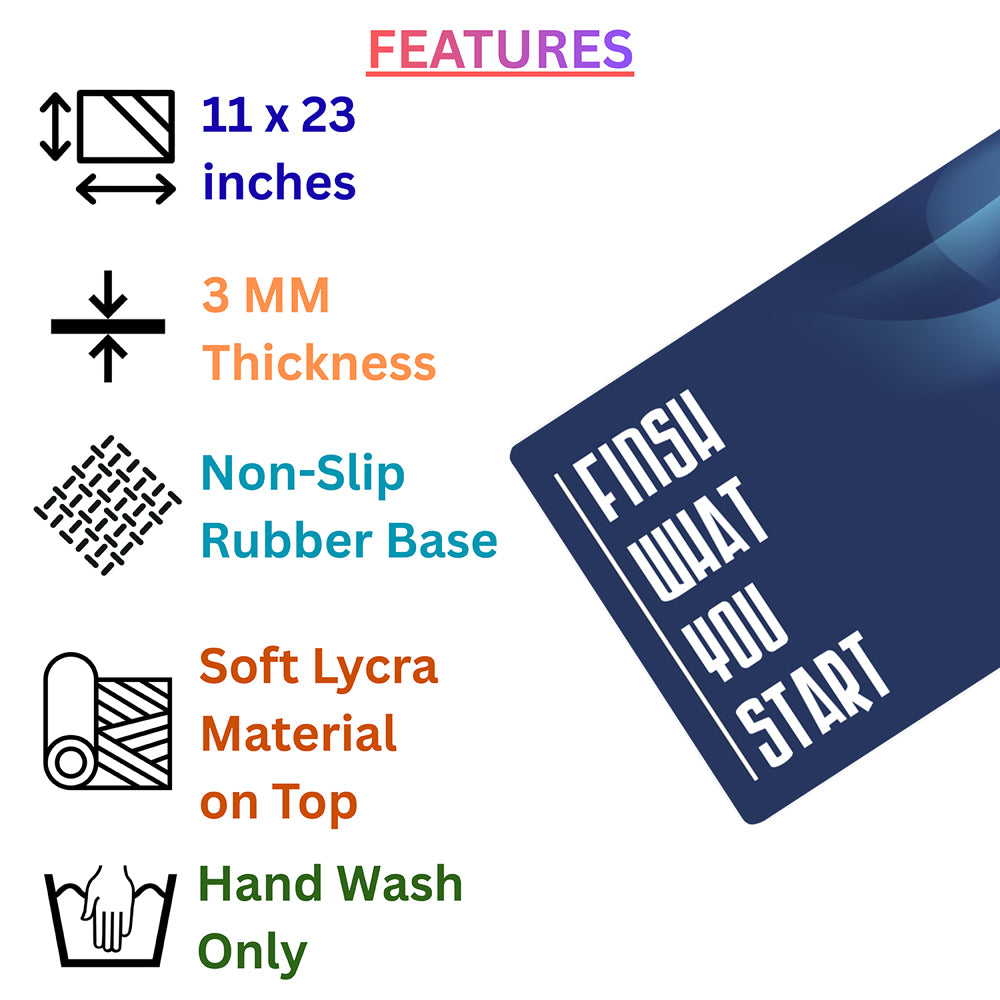 Finish What You Start – Productivity Desk Pad | Desk Mat