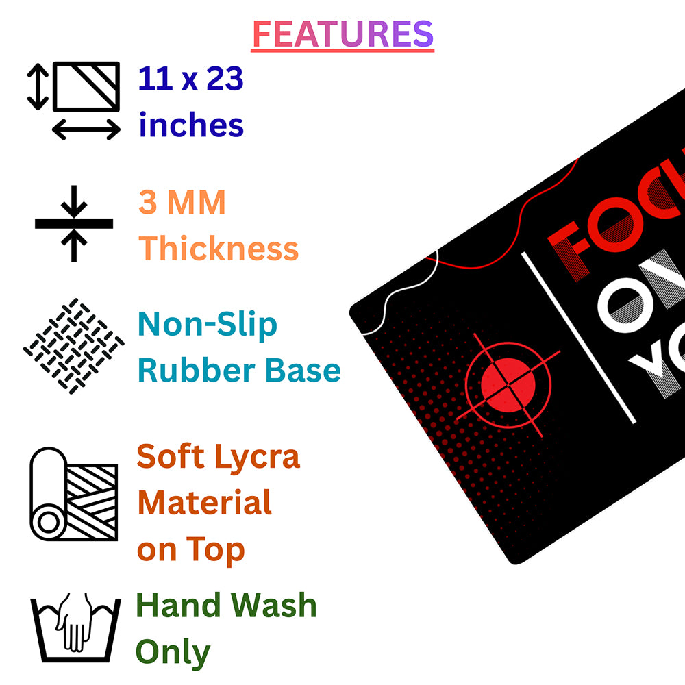 Focus on Your Goals – Motivational Desk Pad | Desk Mat