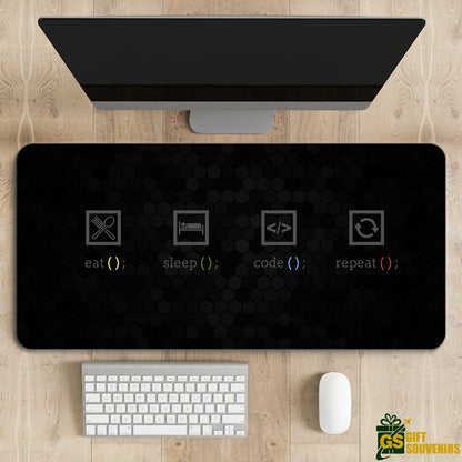 Eat. Sleep. Code. Repeat – Programmer Desk Pad | Desk Mat