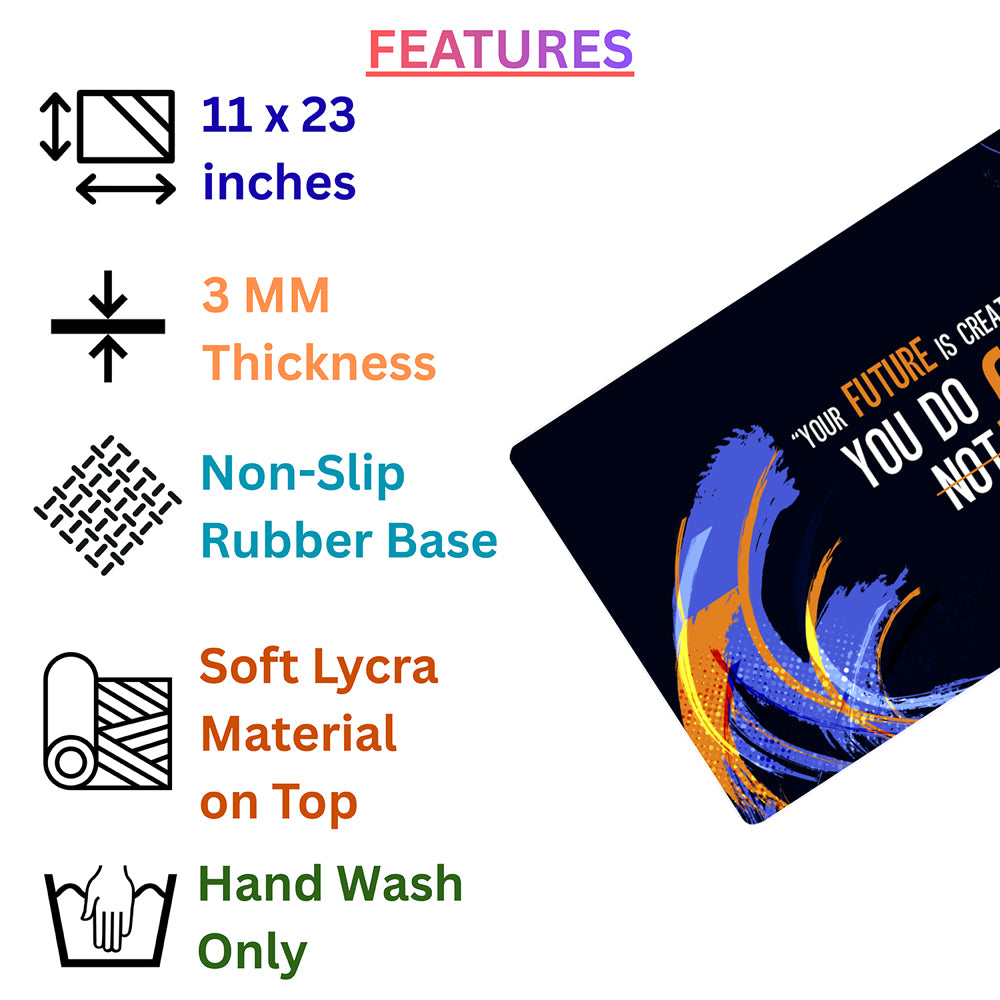 Your Future Is Created Today – Inspirational Desk Pad | Desk Mat