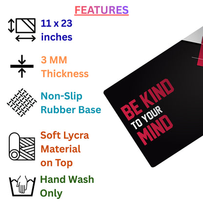 Be Kind to Your Mind – Mental Wellness Desk Pad | Desk Mat