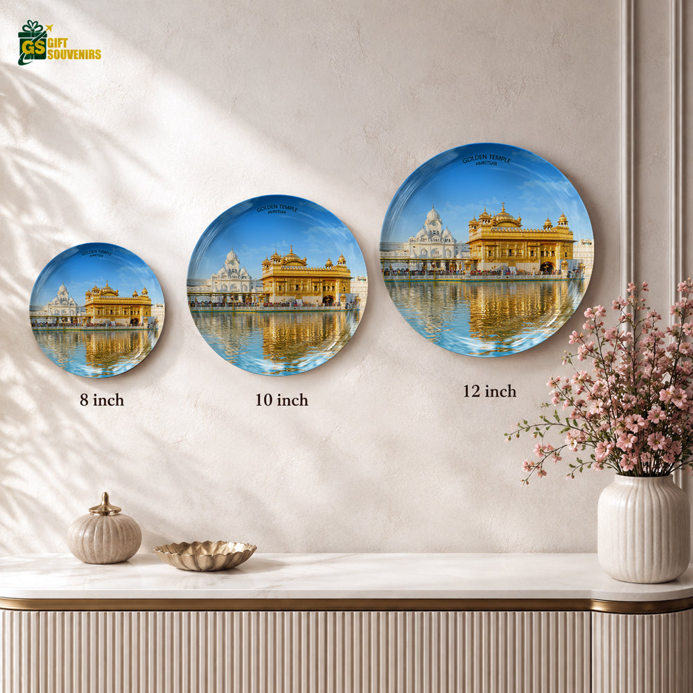 Punjab heritage Golden Temple ceramic wall plate souvenir with premium gift box for meaningful gifting