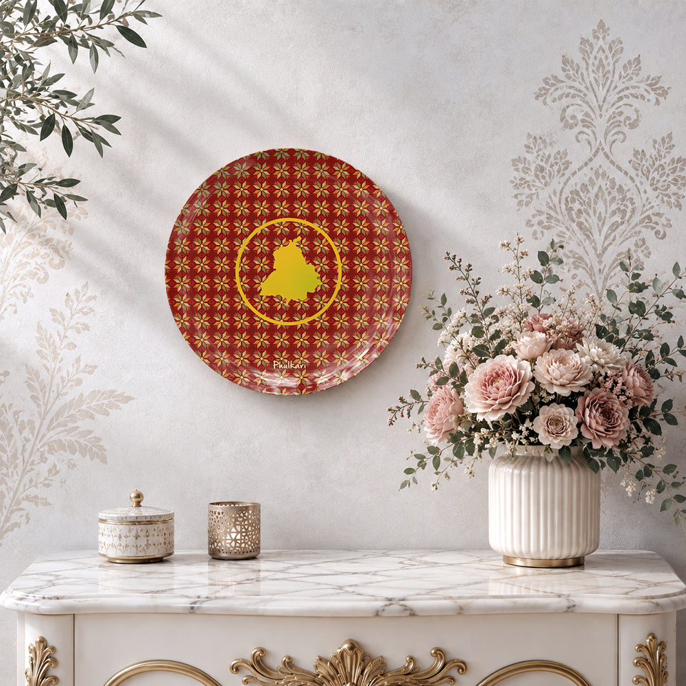 Punjab Di Pehchaan ceramic wall plate souvenir celebrating Punjabi culture and heritage