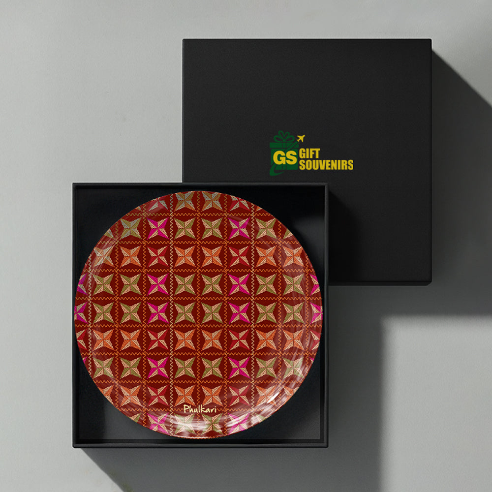 Premium Heritage Art of Punjab ceramic wall plate celebrating Punjabi colours, patterns and craftsmanship