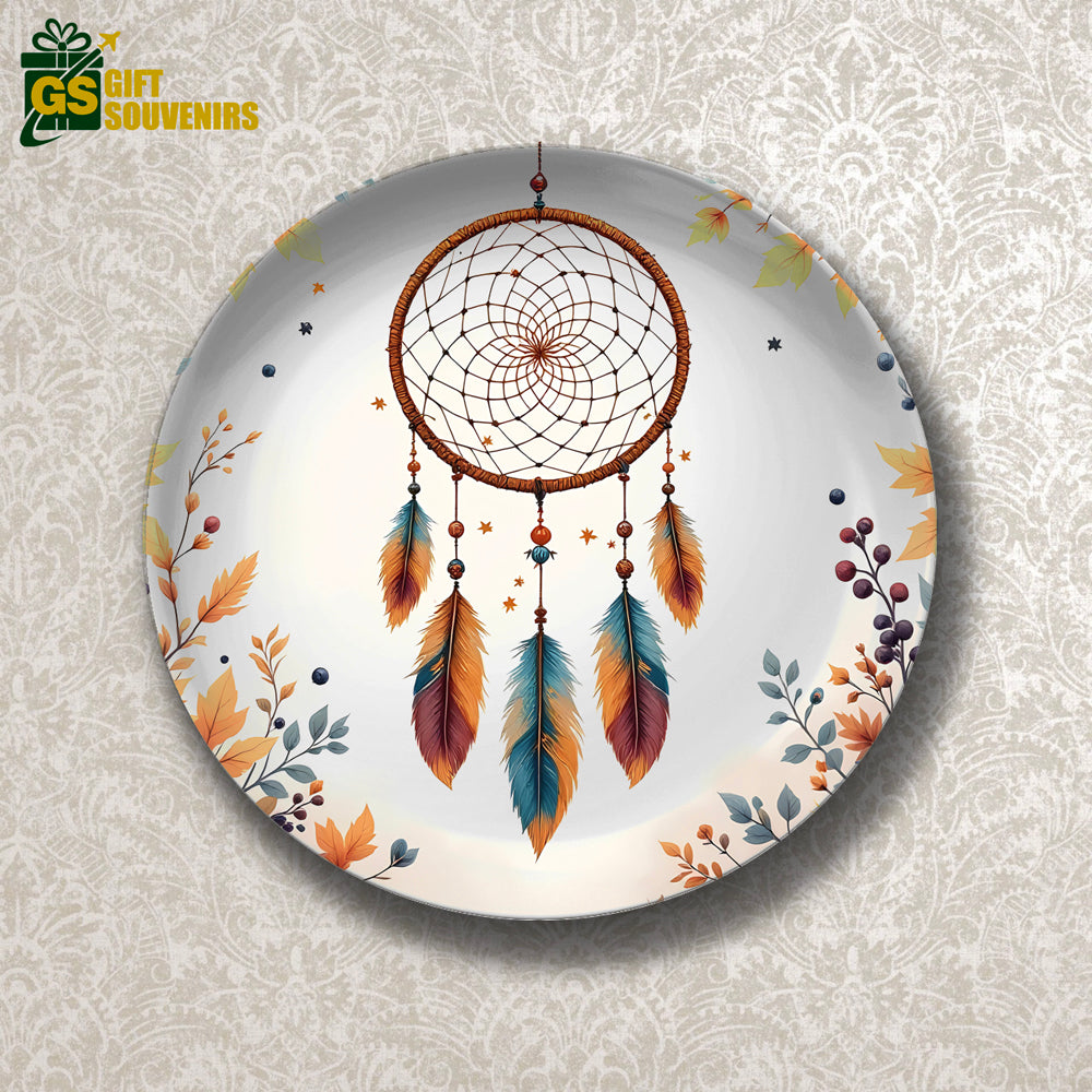 Dreamcatcher Harmony – A Vaastu & Feng Shui Inspired Premium Ceramic Plate