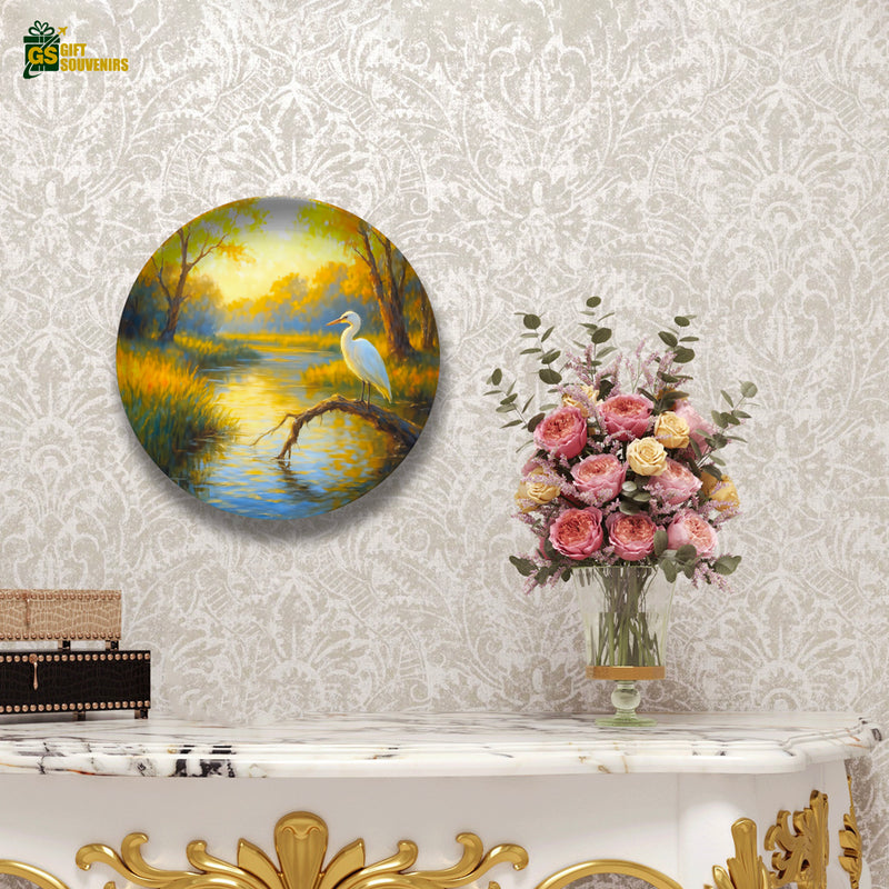 Dawn of Stillness – Nature Harmony Ceramic Wall Plate