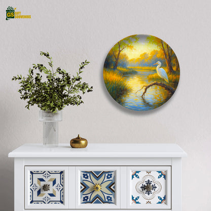 Dawn of Stillness – Nature Harmony Ceramic Wall Plate