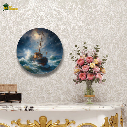 Voyage of Resilience – Ocean Journey Ceramic Wall Plate