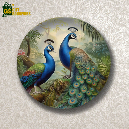 Peacock Elegance – Symbol of Grace & Prosperity Ceramic Plate