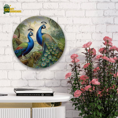 Peacock Elegance – Symbol of Grace & Prosperity Ceramic Plate